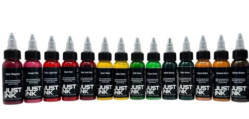 (199,80 €/L) 5x JUSTiNK XXL SET a scelta! TATUAGGIO PROFESSIONALE TEDESCO COLORE REACH Just Ink - Foto 4 di 17