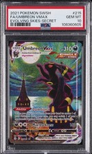 2021 POKEMON SWORD & SHIELD EVOLVING SKIES SECRET FULL ART/UMBREON VMAX PSA 10