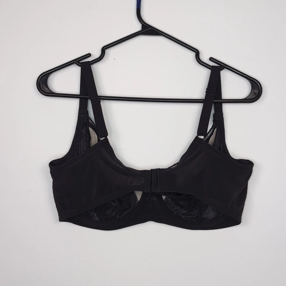Wonderbra 38DD Sujetador Ajustable Negro Crema Encaje Sin Acolchado Malla Transparente Ligero Foto 2 de 3