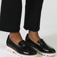 Vionic Women's 6.5W Black Patent Leather Kensley Slip On Loafers Comfort OS1-9