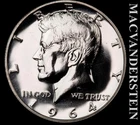 1964 Silver Kennedy Half Dollar - Choice Gem Proof  Lustrous  #L5286