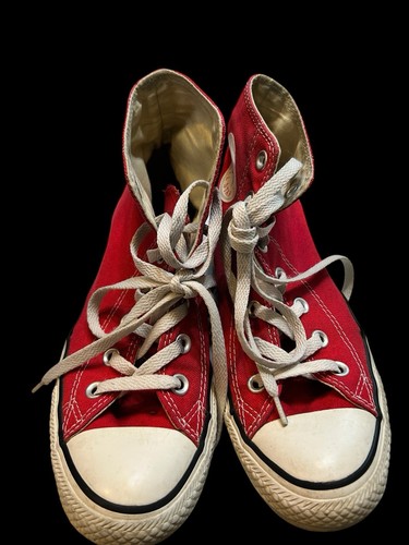 Iconic Converse Unisex “All Star” High Top Sneakers Canvas Red Men’s 6 Women’s 8