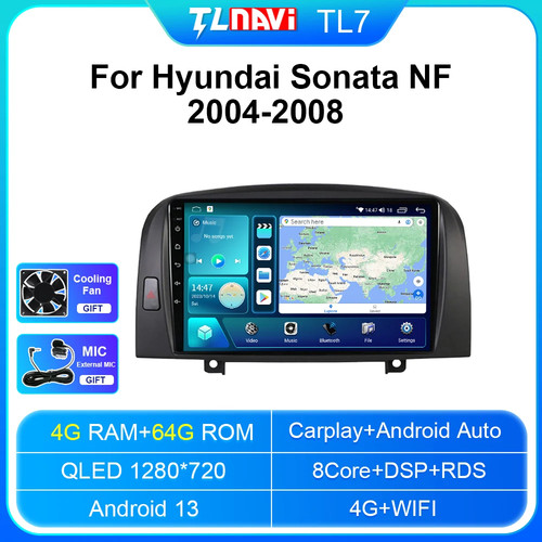 For Hyundai Sonata NF 2004-2008 Multimedia Android CarPlay Car Radio GPS Screen - Picture 11 of 32