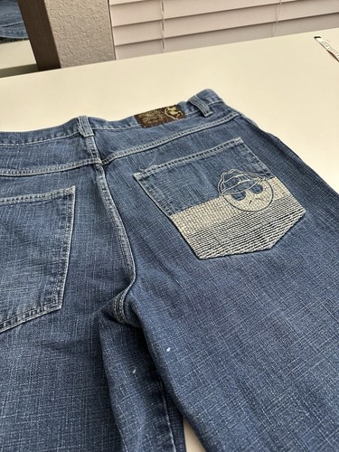Vintage Y2K Rare Lowrider Chicano Baggy Jeans Wide Leg Size 36 Jnco Style - Picture 5 of 22