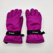 Columbia Kids Fuchsia Insulated Snow Gloves Waterproof Adjustable Wrist Strap