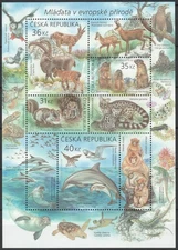 Czech Republic 2025 Fauna, Animals, Dolphins MNH sheet