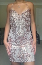 NWT Windsor Rose Gold Sequin Mini Dress