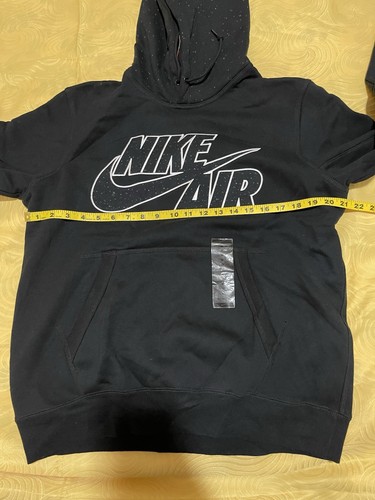 Nike Air Big Logo Men’s Hoodie Pullover Dri-Fit Black Activewear Vintage Size M - Picture 6 of 11