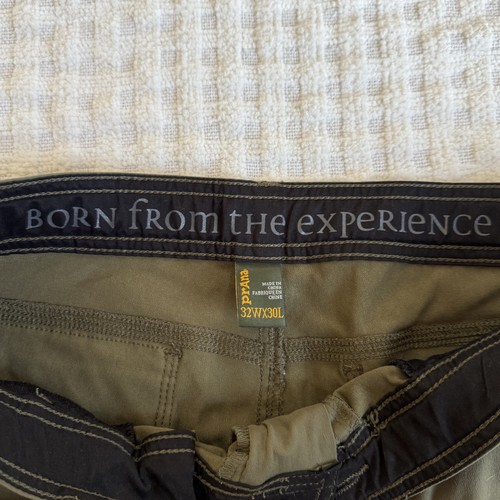 PrAna Stretch Zion Convertible Cargo Hose Größe 32x30 mit Gürtel olivgrün - Bild 6 von 14