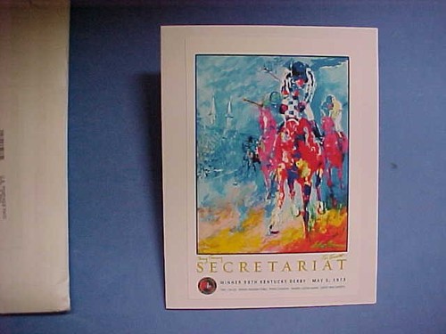 1973 Kentucky Derby.Sekretariat Leroy Neiman Postkarte.Neuwertig.Siehe Fotos - Bild 1 von 3
