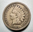 1862  INDIAN CENT   GOOD  #1976