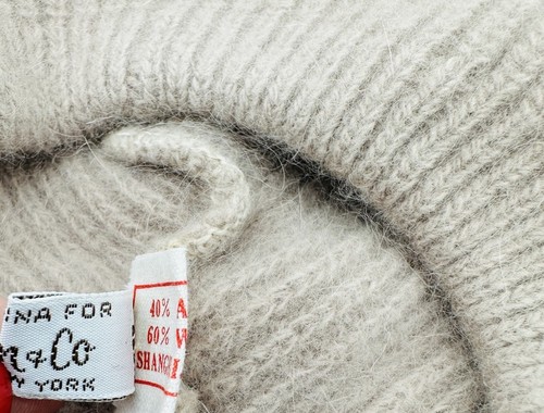 Vintage 5th Ave. B Altman Angora Wollmütze hellbraun Einheitsgröße Damen - Bild 4 von 8
