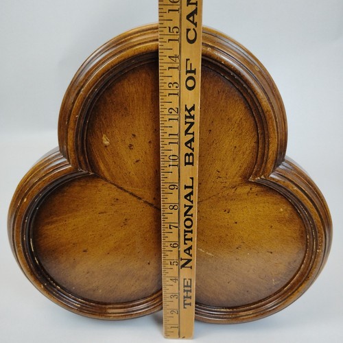 60s Clover Top Turned Wood Spindle Occasional Side Table 21" Plant Stand Corner - Picture 4 of 19