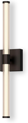 Dimmable Black LED Vanity Light - 25'' Modern Art Deco Bathroom Sconce