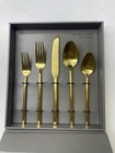 Front of the House Flatware Set 5 Piece Utensils - Hector Matte Brass