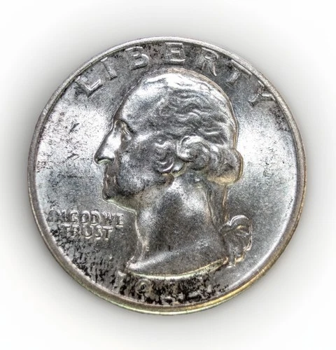 1944-S BU Washington Quarter Lightly Toned MS Uncirculated 90% Silver Coin