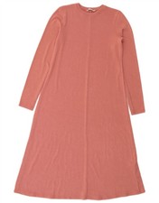 Zara Womens Maxi Jumper Dress UK 12 Medium Pink Polyester CO06