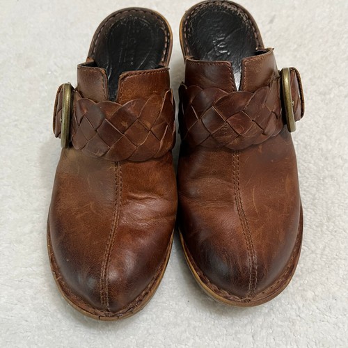 Born Damen Clog Gr. 6M Leder Obermaterial gepolstert/komfort braun brüniert - Bild 3 von 7