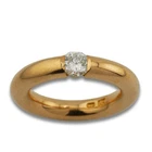 Tension Ring 750 Gold 18 KT Rose Gold Diamond 0.50 CT Brilliant Ladies Value 7800.00