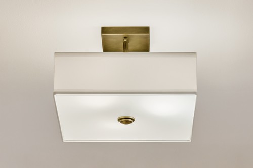 Kichler 43691 Bronze Shailene 3-Light 14"W Semi-Flush Square Ceiling Fixture - Picture 2 of 11
