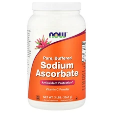 Now Foods Sodium Ascorbate Powder 3 lbs 1361 g GMP Quality Assured, Vegan,