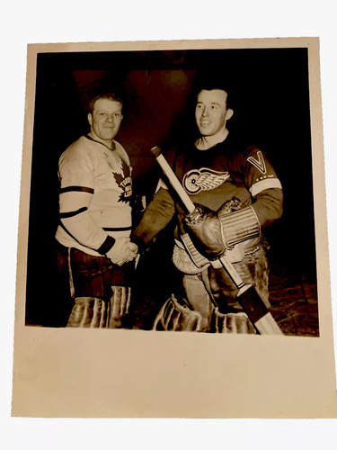 JOHNNY MOWERS TURK BRODA 1942 STANLEY CUP FINAL NHL HOCKEY PHOTO TYPE 1 GOALIE - Picture 1 of 6