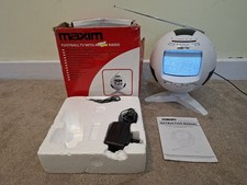 Vintage Maxim Football TV Radio AM FM + Boxed With Adaptor + Manual - Worn Box