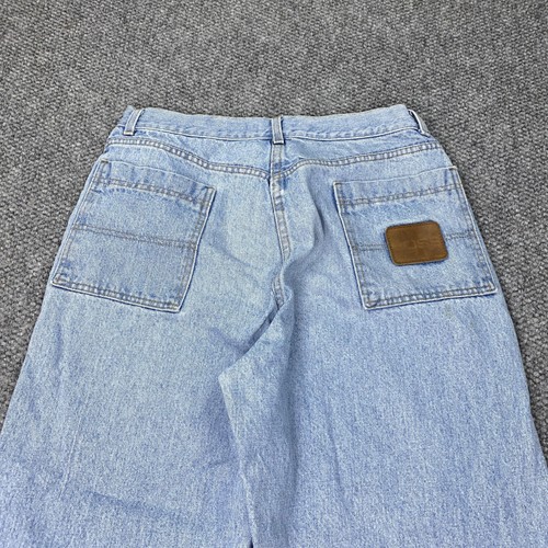 Jeans Boss vintage uomo 32x28 blu denim gamba dritta orlo sfilacciato made USA anni 90 - Foto 12 di 16