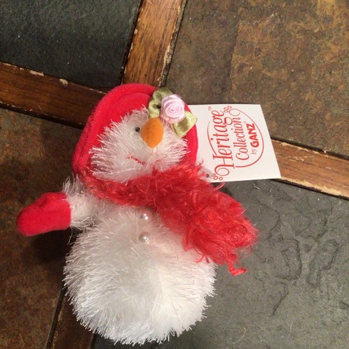 Ganz Heritage Snowbelle Plush Snowman 4" Tall Lady in Red LOT OF 5- Snowbella - Picture 3 of 9