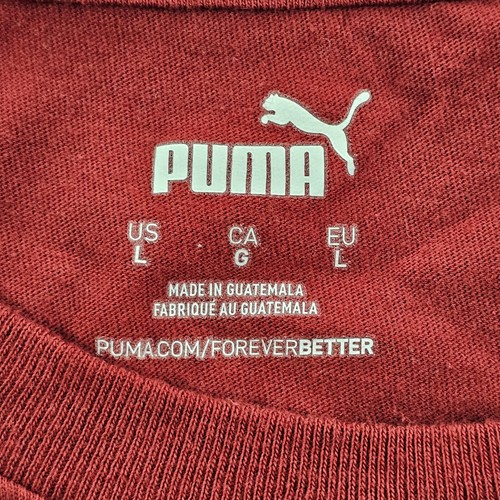 PUMA Red Short Sleeve Graphic Print T-Shirt Men's L - Picture 4 of 7