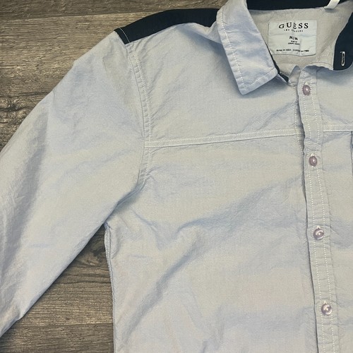 GUESS Jeans Men's Pocket Slim Fit Button-Up Shirt White Size Medium - Picture 3 of 10