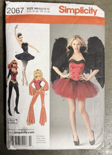 Simplicity 2067 Costume Sewing Pattern Size HH (6-8-10-12) *UNCUT*
