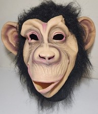 Chimpanzee Monkey Mask Latex Faux Fur Cosplay Halloween Costume