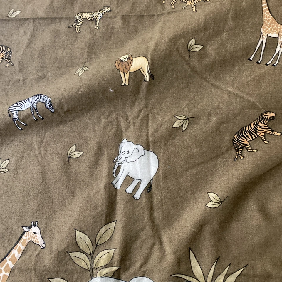Vintage 2002 Fabric Traditions N.T.T. Tecido de borda Inc Safari Animals 2 jardas - Imagem 3 de 4