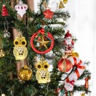  4 Pcs Xmas Tree Hanging Ornament Owl Decor Ornaments Pendant Handmade