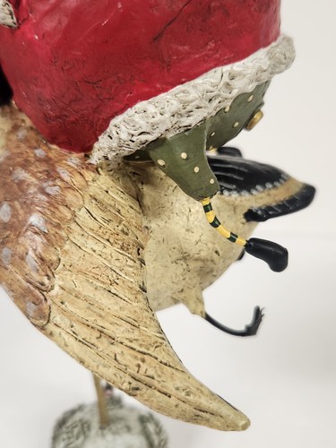 Vtg Lori Mitchell Santa's Goose Chase Canada Wild Figurine Santa Claus Christmas - Picture 13 of 19