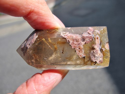 Rutilated Crystal Angel hair Quartz Inclusion dark colours Piece nice grade 37g - Picture 5 of 24