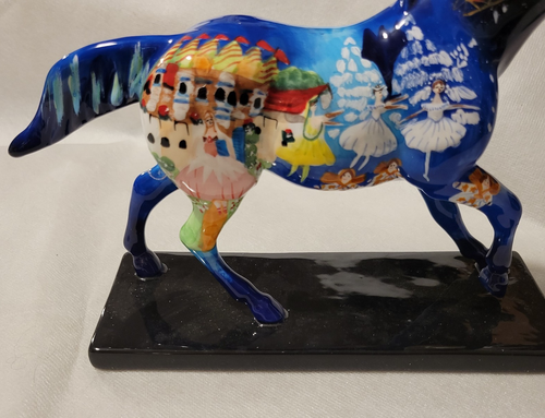 Statuina Trail of Painted Ponies PONY SCHIACCIANOCI 1E Natale Westland RITIRATA NUOVA - Foto 9 di 17