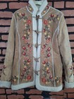 Vintage St. John's Bay Phoebe "Friends" Suede Embroidered Women's Coat Size M