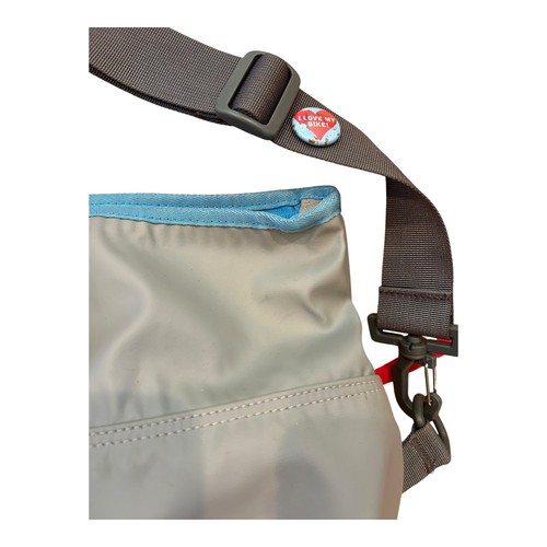 Bolso Mensajero Impermeable Timbuk2 Gris más Elegante Pinback afirma que amo mi bicicleta - Imagen 3 de 5