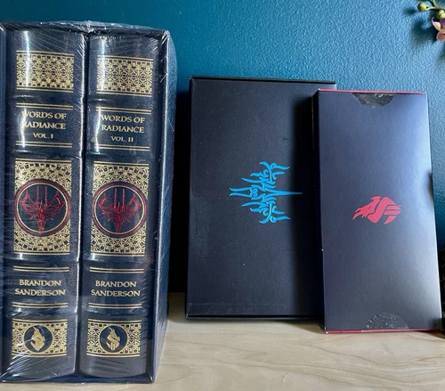 Brandon Sanderson WORDS OF RADIANCE Leatherbound SIGNED Swag Pack Bundle