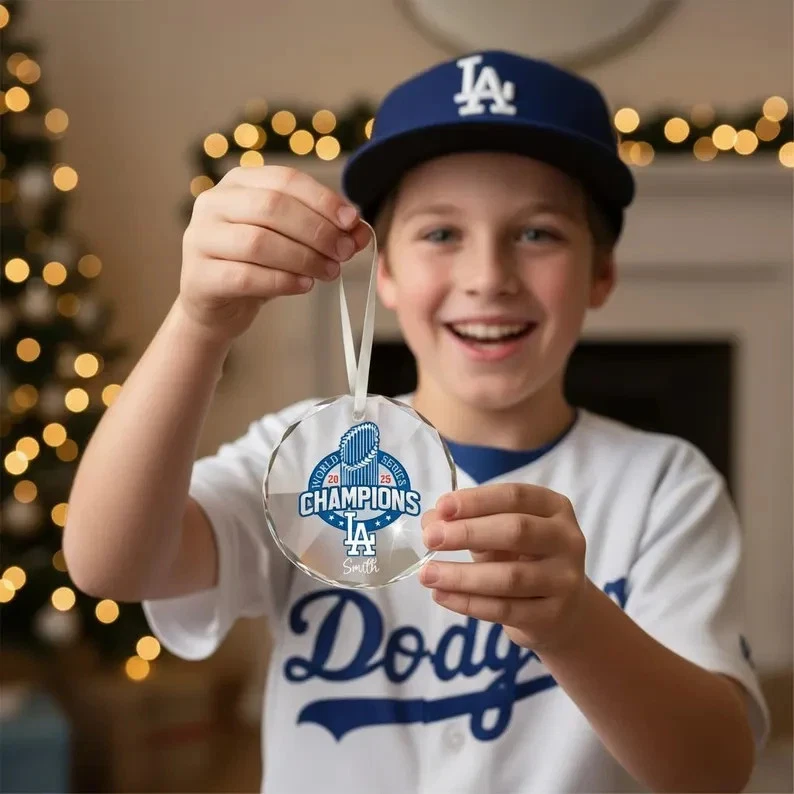 Los Angeles Champions Ornaments, Round Glass Ornaments s1 - Image 2 of 2