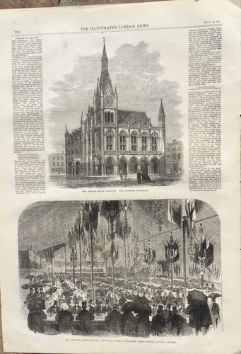 1862 Antique Engravings - Preston, Lancashire - City Panorama & Guild Festival - Picture 4 of 5