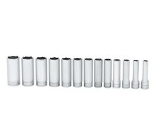 Snap-On 13pc 1/2" Drive 6-Point SAE Flank Drive Deep Socket Set 3/8" - 1-1/8"