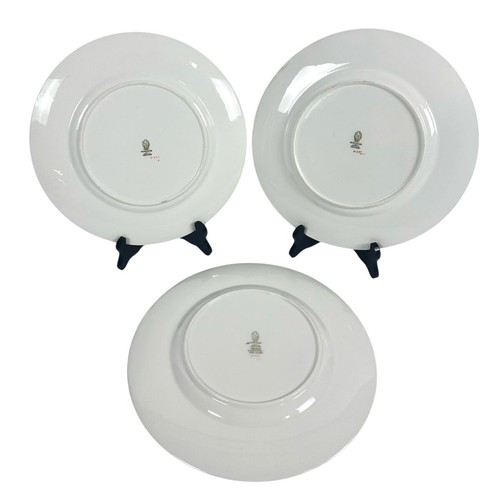 Antico piatto Wedgwood Ventnor smaltato 10,5" ritirato anni 20 - set di 3 - Foto 5 di 7