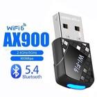 WiFi 6 Bluetooth 5.4 Adapter Dual Band Wireless WiFi Receiver  PC/Laptop