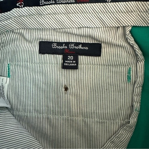 Brooks Brothers Boys Green NWT Golf Summer Vacation Cotton Shorts Size 20 - Picture 4 of 10