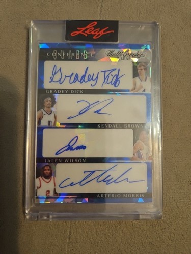 2023 Leaf Rookie 4 Quad Auto /35 Gradey Dick Jalen Wilson Kendall Brown Morris ⭐ - Bild 6 von 24