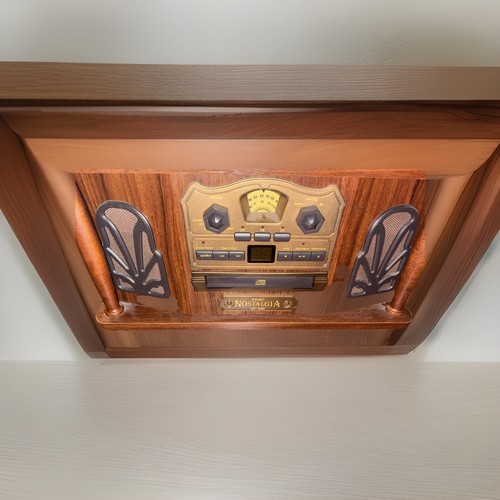 NOSTALGIC ENTERTAINMENT CTR AM/FM RADIO- CD PLAYER - Picture 2 of 4