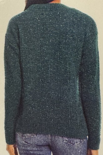 Maglione donna vacanza in ciniglia vintage resistente alle intemperie, verde, taglia L (12-14) nuovo con etichette - Foto 2 di 2